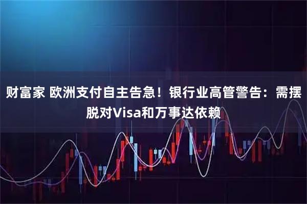 财富家 欧洲支付自主告急！银行业高管警告：需摆脱对Visa和万事达依赖